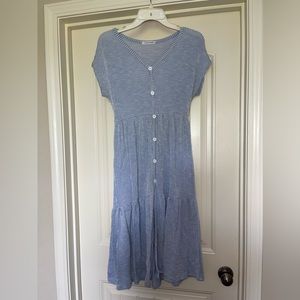 Button up short sleeved dress